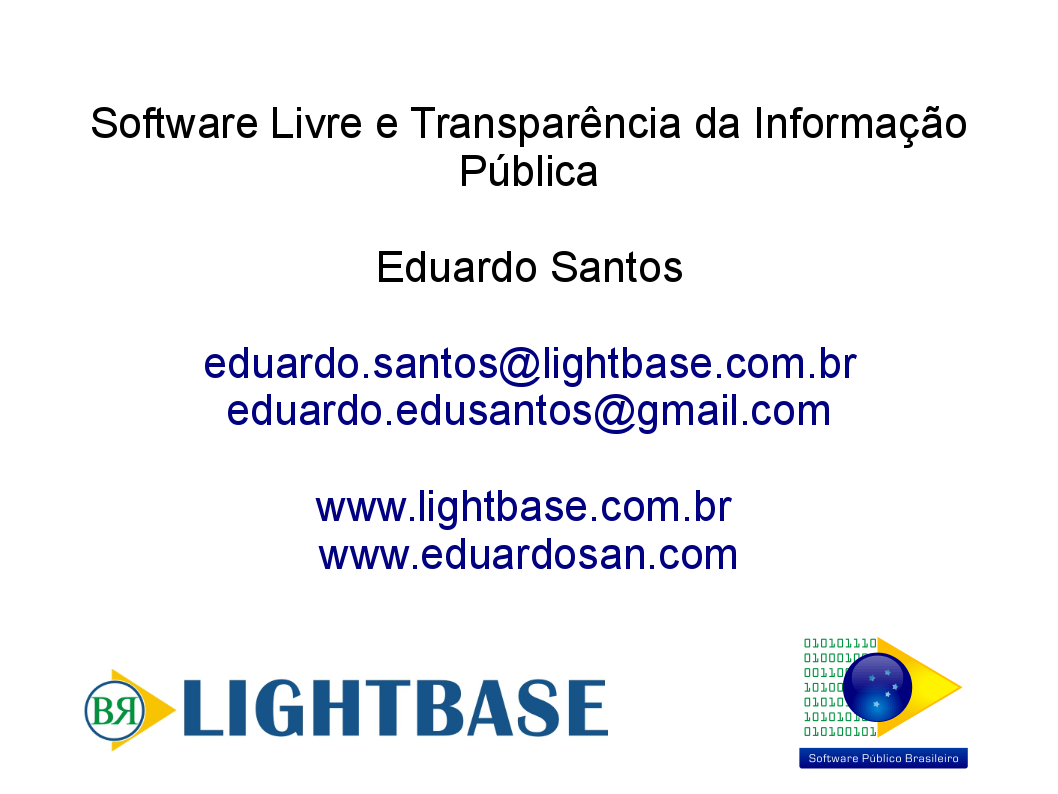 Debate Software Livre e transparência da informação pública
